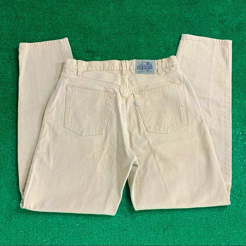 90s Vintage Beige Levi’s Silver Tab Jeans